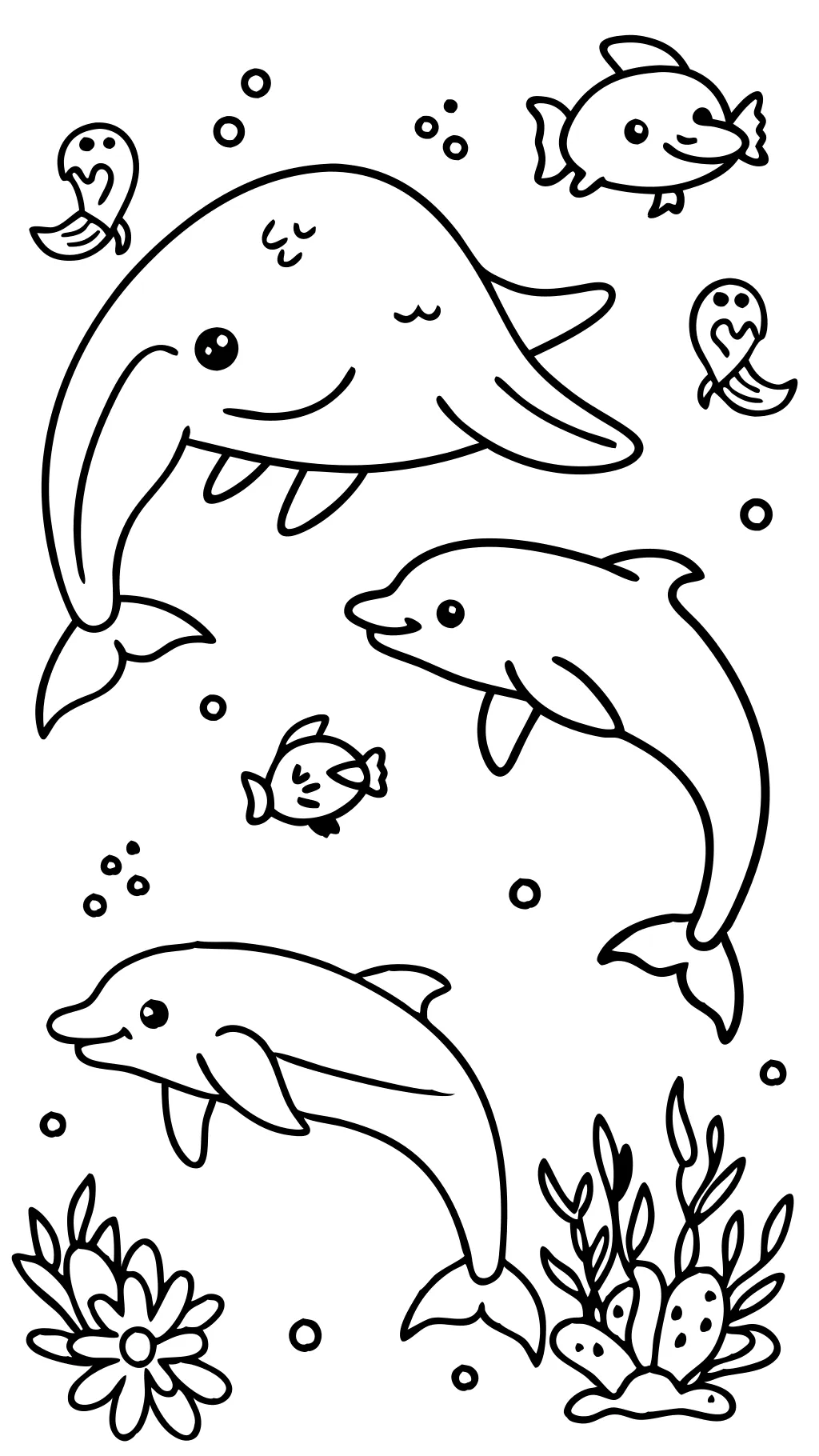 dolphin free coloring pages